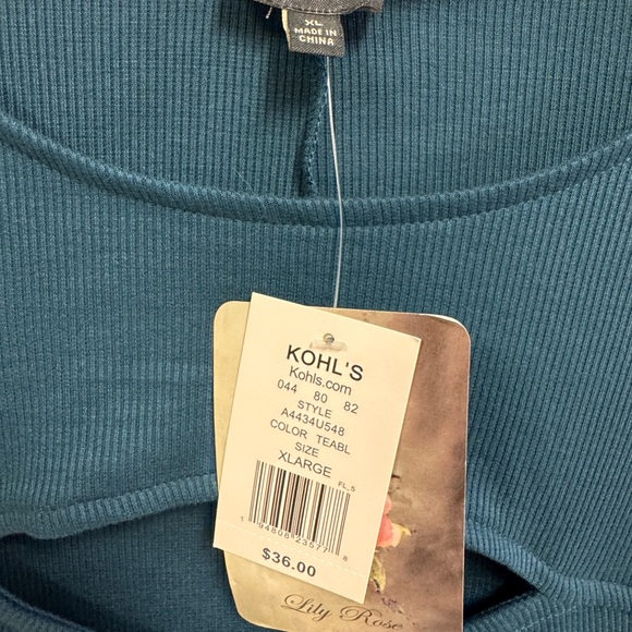 Lily Rose Teal Blue Cutout Front Fit&Flare Knee Length Dress Women's Size XL NWT - Picture 4 of 6